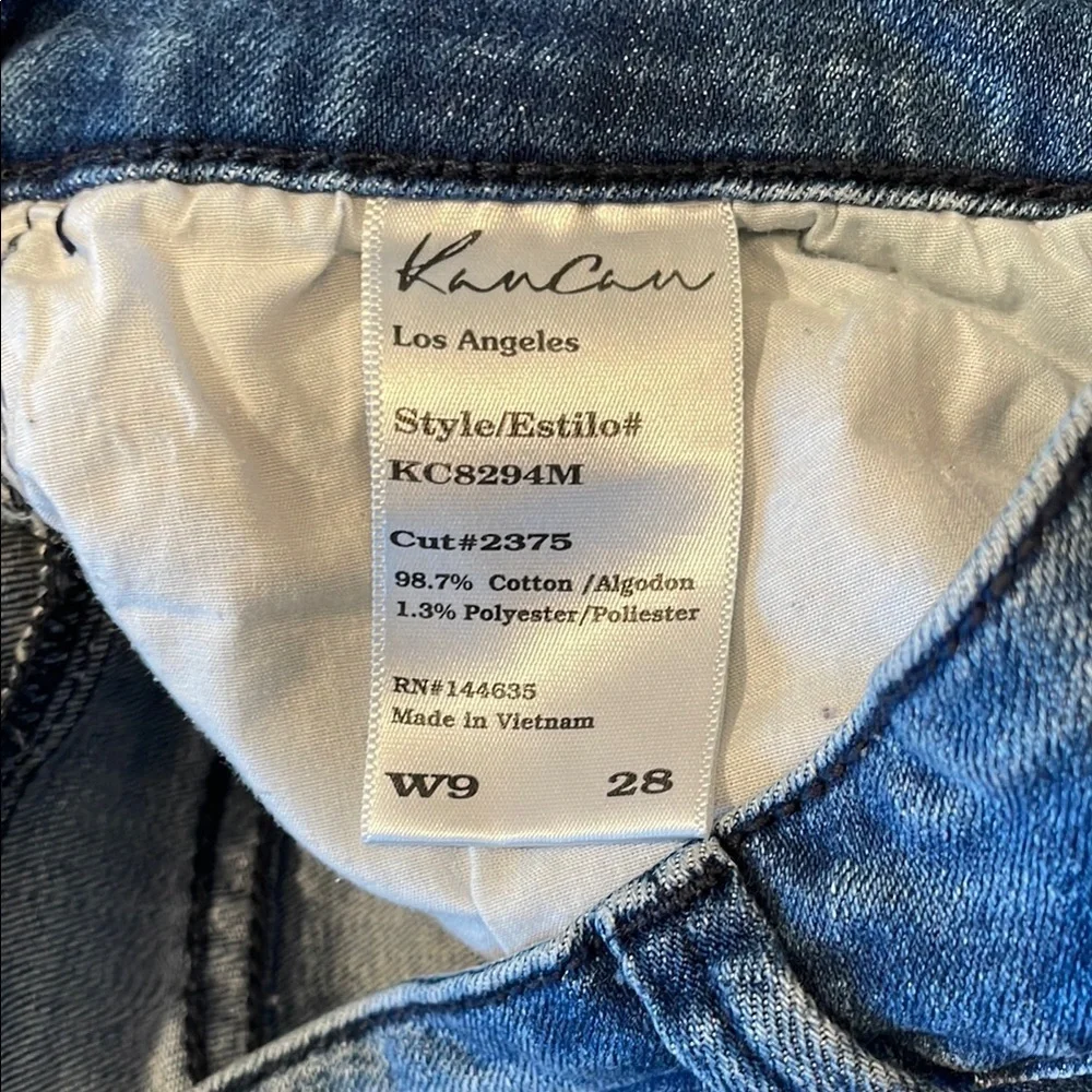 KanCan Skinny Jeans with Distressed Rips and Fading
